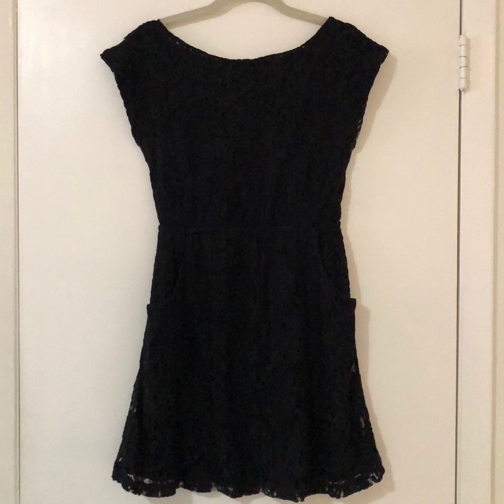Blank lace mini dress